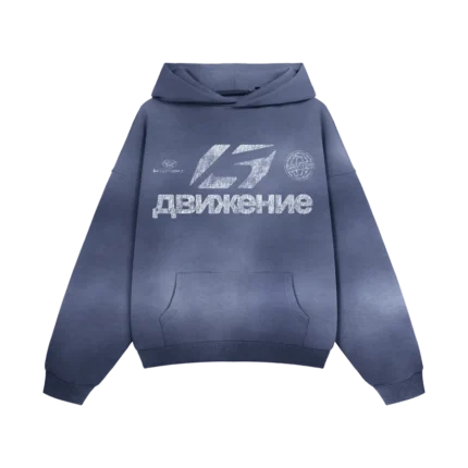 Blue Washed Motion Hoodie