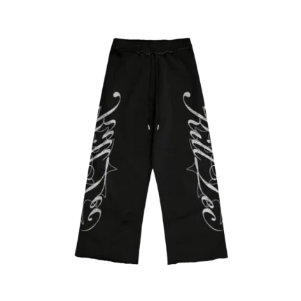 KT Cursive Studded Black Sweat